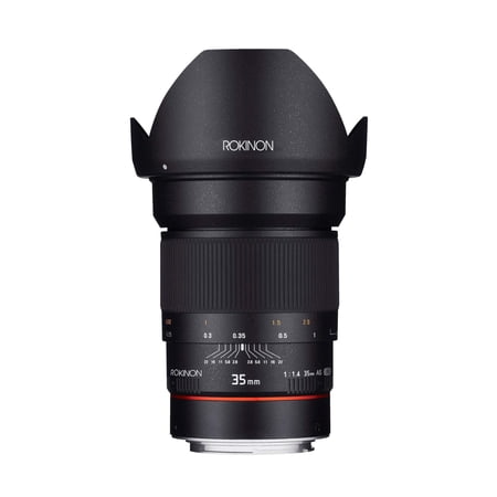 Rokinon 35mm F1.4 Full Frame Wide Angle Lens for Canon EF Mount Cameras with built-in AE Chip ()
