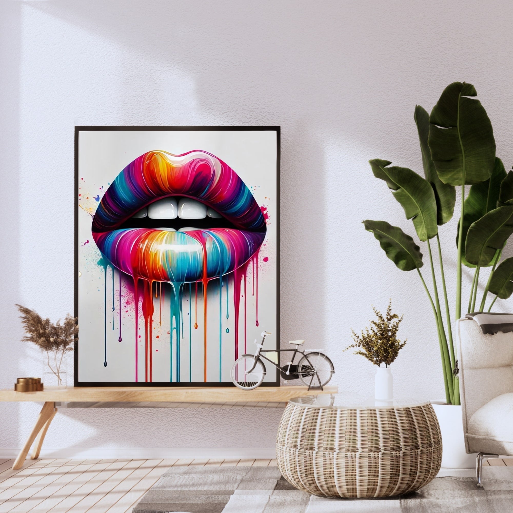 Cocosmile Art Lip Poster - Woman's Lips Print - Color DrCP Art