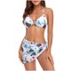 thumbnail image 2 of Traje de baño para mujer, traje de baño de dos piezas con estampado de leopardo y espalda descubierta, bikini dividido, conjunto de tres piezas para mujer, 2 of 6