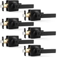 thumbnail image 1 of Matte Door Handles Passage Door Handles Interior Door Handles NonLocking Lever Set [for Hallway or Closet Doors] Reversible for Right/Left Sided Doors, 1 of 8
