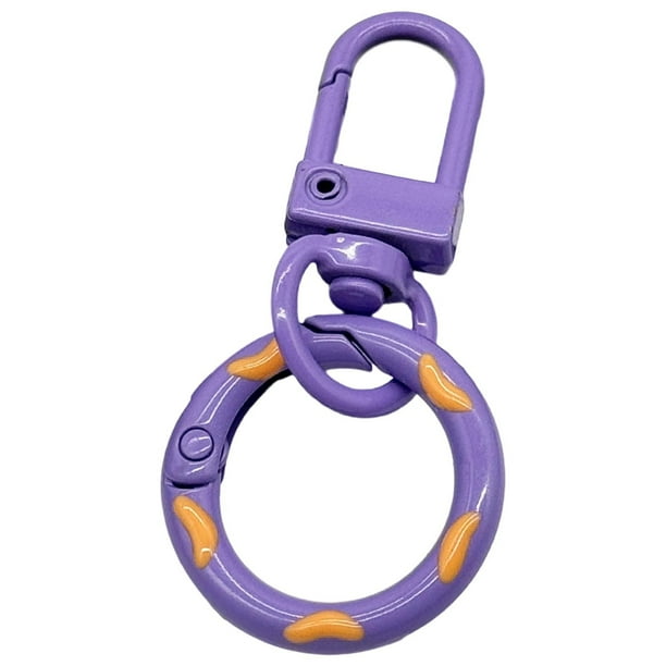 Llavero de donut | Gancho de resorte y pomo de puerta | Lindos dijes esmaltados para llaves y bolsos | Accesorio decorativo para niños y adultos | Paquete de 2