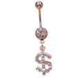 thumbnail image 1 of Anillo de ombligo, peligro de perforación del ombligo de verano, anillo de ombligo, cintura de bikini de barra, joyería de mujer, 1 of 5