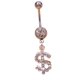 thumbnail image 1 of Anillo de ombligo, peligro de perforación del ombligo de verano, anillo de ombligo, cintura de bikini de barra, joyería de mujer, 1 of 5