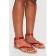 thumbnail image 2 of Women's Studded Trim Thong Ankle Strap Sandals, 2 of 3