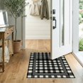 thumbnail image 2 of ODIKA 2'x3' Washable Doormat Non-Slip, Low Pile Large Boho Striped Border Layering Front Under Plaid Refined Structured for Entryway, Kitchen, Laundry Room, 2 of 7