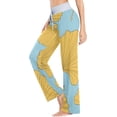 thumbnail image 3 of Women's Ginkgo Pajama Pants, Casual Pajama Bottoms Lounge Pants Wide Leg, 3 of 7