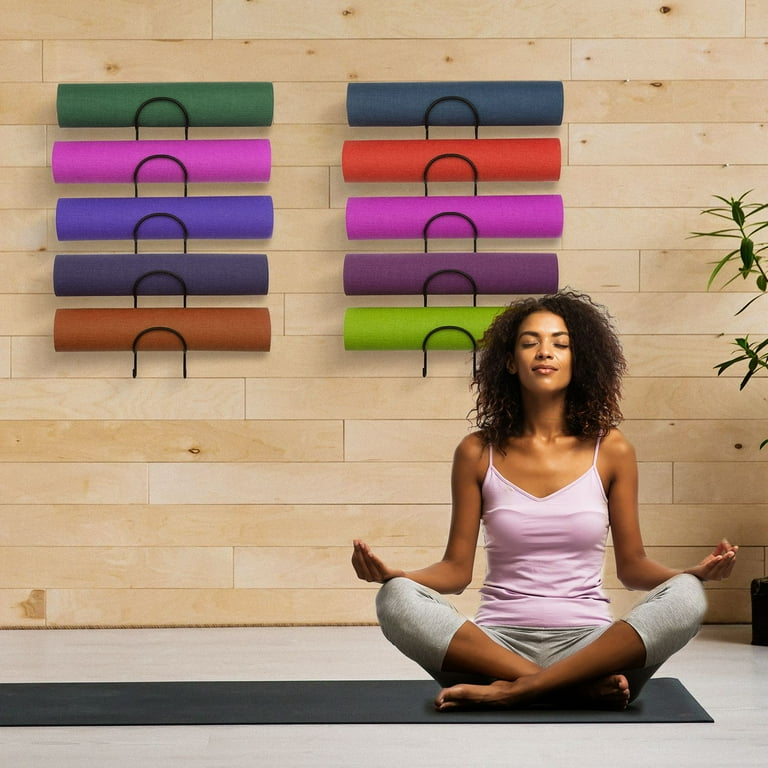 Yoga mat storage best sale rack wall mount