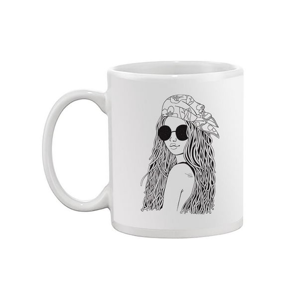 Girl In Glasses And Bandana Mug - Image by Shutterstock