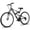Pitch Black, variant on Hykolity 27.5 inch Mountain Bike MTB Outdoor Bicycle Cycling 18 Speed Trail Sport Off-Road Bikes Full Suspension for Adult Men Unisex White