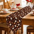 thumbnail image 2 of White Pumpkins Fall Table Runner Linen Burlap Table Runner 90 Inches Long Thanksgiving Maple Leaves Brown Dresser Scarves for Kitchen Island Coffee Dining Room Party Wedding Holiday Decor 13"x90", 2 of 8