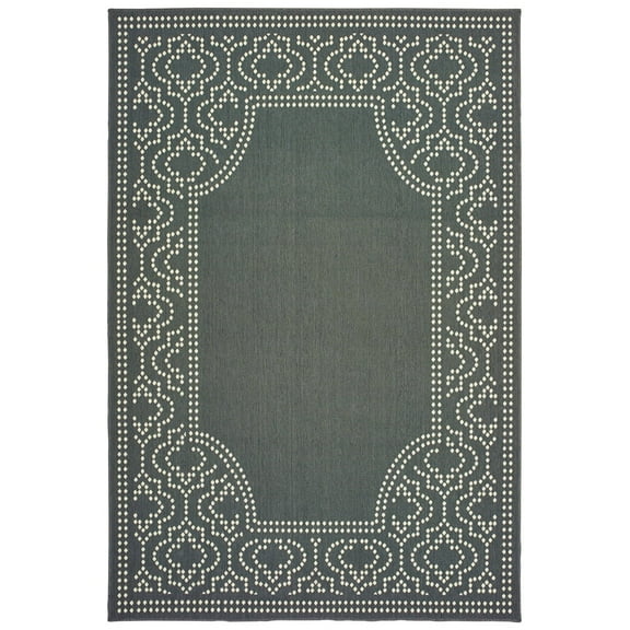 Oriental Weavers Marina Area Rug 1247X Grey Solid Dotted 2' 5" x 4' 5" Rectangle