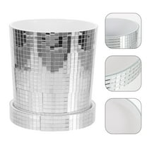 PAMINGONO Disco Planter Plastic Glass 1 Set 5.04X4.53X4.13In