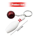 thumbnail image 2 of Bowling Keychain Sports Keyring Mini Ball Pin Pendant Bag Charm Accessories for Men Women Bowlers Coaches Team Gifts Party Favors,Sports Keychain Simulation Bowling(Red,), 2 of 2