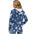 thumbnail image 2 of DISNIMO Floral Printed Sweatshirts for Women Long Sleeve Hoodies Waffle Hooded Sweatshirt Trendy Pullover Tops, 3XL, 2 of 7