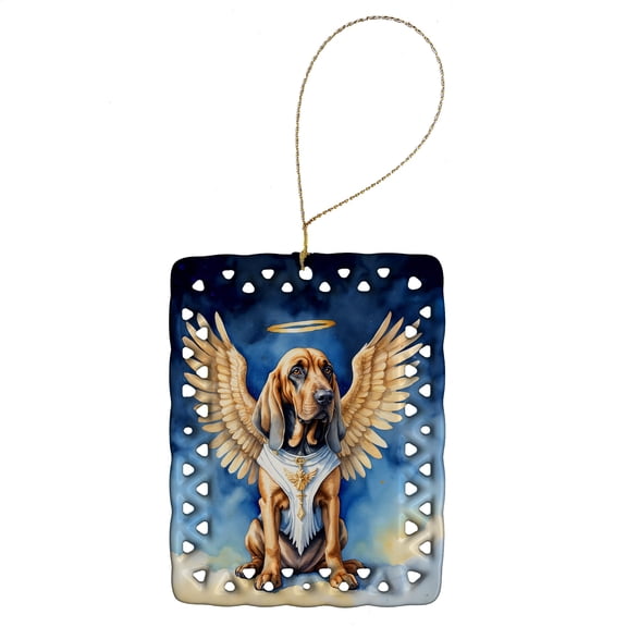 Carolines Treasures DAC6951CO2 3.4 x 2.6 in. Bloodhound My Angel Porcelain Ornament