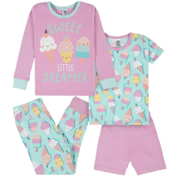 Gerber conjunto set 4 piezas pijama algodón bebe rosa azul 12-24 meses