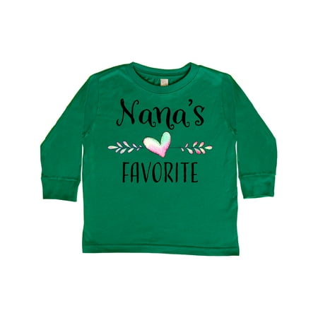 

Inktastic Nana s Favorite- Heart Grandchild Gift Toddler Boy or Toddler Girl Long Sleeve T-Shirt