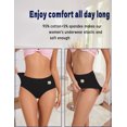 thumbnail image 2 of Women's High-Waisted Cotton Briefs - Soft Stretch Full Coverage Underwear 4-Pack, 2 of 5