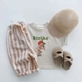 thumbnail image 4 of WERYOUNG Kids Baby Girl Striped Pants Everyday Wear Wide Leg Trousers Elastic Waist Pant Trendy Bottoms 0-3 Months, 4 of 5