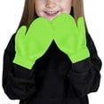 thumbnail image 2 of ShomPort Kids Cute Mittens Winter Warm Padded Knit Mittens Solid Color Soft Gloves For Toddler 1-3 Years, 2 of 7