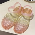 thumbnail image 2 of Caqnni Girls Sandals Open Toe Cute Flats Dress Sandals Cross Strappy Summer Shoes Toddler/Little Kid/Big Kid Summer Sandals Flower Princess Flat Shoes, 2 of 7