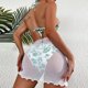 thumbnail image 4 of Conjunto de bikinis sin espalda para mujer Conjunto de bikinis de verano con estampado floral Traje de baño elegante de malla FLhrweasw Nuevo, 4 of 9