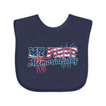 Inktastic My First Memorial Day Grunge with Fireworks Boys or Girls Baby Bib