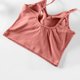 thumbnail image 4 of Camisola de manga corta para mujer con almohadilla para el pecho, sin aros de acero, ropa interior para yoga, pijamas deportivos, pijamas para mujer, 4 of 5