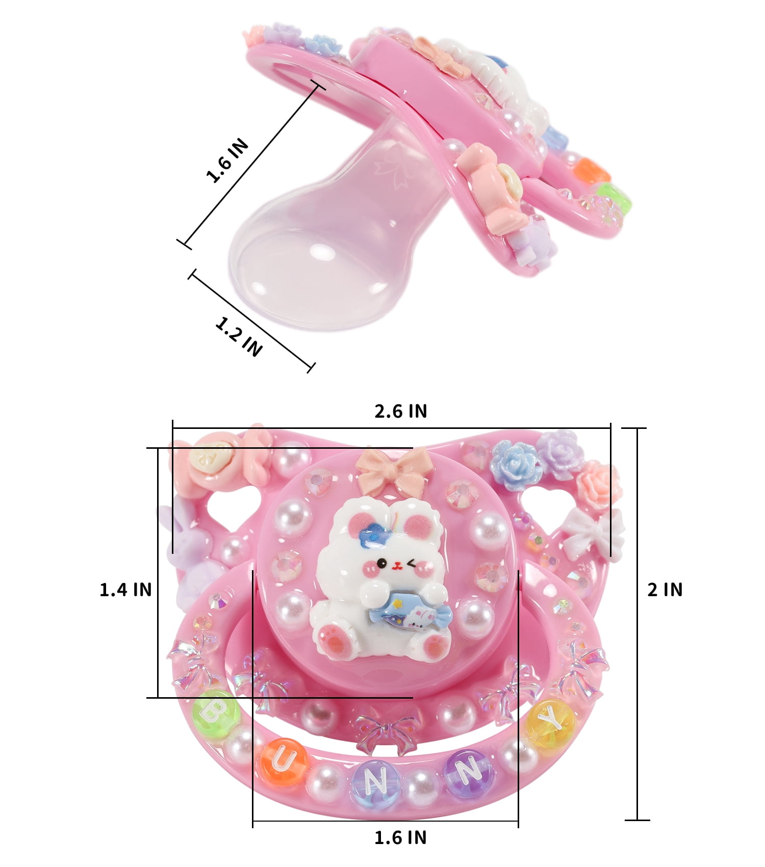 CutiePlusU Adult Sized Pacifier Dummy Big Shield DIY Handmade