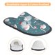thumbnail image 3 of Fotbe Flamingo Pantuflas Peludas para Mujer con Estampado, Zapatillas de Peluche, Zapatos de Invierno para Casa, Uso Interior y Exterior-Medium, 3 of 8