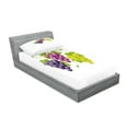 thumbnail image 2 of Ambesonne Nature Fitted Sheet & Pillow Sham Set, Ivy Burgundy Region, Twinxl, Purple Green, 2 of 2