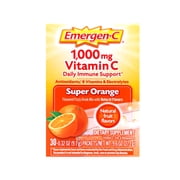 Emergen-C Vitamin C Flavored Fizzy Drink Mix Packets, Super Orange 30 ea