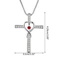 thumbnail image 3 of Pendant Necklace for Women Fashion Cross Religious Belief Inlaid Zircon Pendant Necklace, Love Heart Shaped Necklace Jewelry, 3 of 6