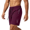 thumbnail image 5 of Men's Summer Athletic Short Quick-Dry Workout Shorts Elastic Drawstring Loose Fit Lightweight Gym Shorts Dark Blue 2XL, 5 of 5