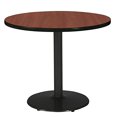thumbnail image 2 of KFI 30" Piédestal Table Ronde avec Acajou Dessus Rond Base Noire, 2 of 3