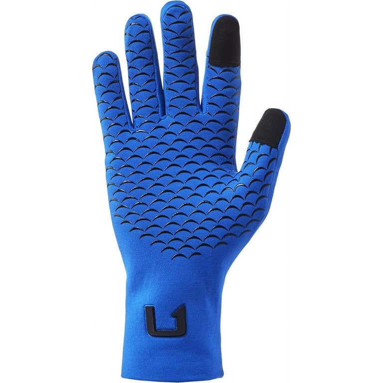 HUK Standard Tournament Waterproof Fishing Glove + Touchscreen Tips, Blue,  X-Large