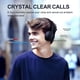 thumbnail image 5 of Auriculares Bluetooth QCY H3 ANC para colocar sobre las orejas con micrófono 60H, color azul, 5 of 9