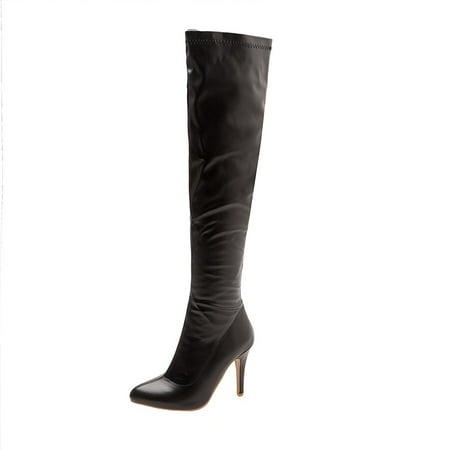 

Jsaierl Thigh High Boots for Womens Over The Knee Heels Long Sexy Pointed Toe Boots Stretch Long Fall Y2K Gogo Boots Fashion Comfy Sexy Stiletto High Heel Boots