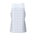 thumbnail image 4 of Haiem Blue Checkboard Men Workout Tank Top Gym Bodybuilding Sleeveless Muscle T Shirts Athletic Tank Breathable Workout Shirt-3X-Large, 4 of 8