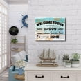 thumbnail image 2 of Teal Welcome Wall Decor for Entryway Rustic Farmhouse Welcome to Our Home Wall Art Front Door Sign Canvas Pictures Living Room Inspirational Quotes Prints Painting Artwork Foyer Home Decoration 12x16”, 2 of 13