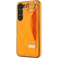 thumbnail image 2 of for Samsung Galaxy S23+ Plus Case with Wristband Strap, PU Leather Phone Case with Ring Stand Case for Samsung Galaxy S23 Plus ZWD Orange, 2 of 18