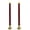 12 inch, Red, variant on Brite Star Battery Operated 10-Inch LED Candles - Steady Burn Flameless Chatham Candles With Gold Base, Timer & Suction Cup - Perfect for Indoor Window, Outdoor Patio Home Decor