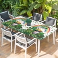 thumbnail image 2 of St Patricks Day Table Cloths for 4 Foot Rectangle Tables, Green Shamrock Spring Rainbows Gnomes Patio Waterproof Elastic Fitted Tablecloths, Washable Rectangular Table Cover for Camping, 2 of 8
