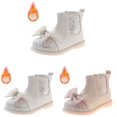 thumbnail image 5 of XXWXYD Boots for Kids Girls Boys Snow Boots Outdoor Warm Comfortable Non Slip Mid Calf Padded Small Big Kids Winter Shoes for Simple Casual Breathable Shoe(2-2.5 Years,Beige), 5 of 9