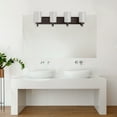 thumbnail image 3 of F18014-80-Sunset Lighting-Dalton - Four Light Bath Vanity   Bright Satin Nickel Finish with Opal Etched Glass, 3 of 5