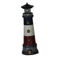 thumbnail image 3 of figatia Garden Solar Lighthouse Statue Lamp 360 Degree Rotating Light Yard Patio Sculpture Height 37.5cm for Tree Stumps Multipurpose Black Top, 3 of 8