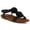 BLACK, variant on Spring Step Nectarine Sandals for Womens - Ladies Sandals with Chic Flower Grabbing t-Straps - Casuals Womens Sandals with Stretch Back Strap
