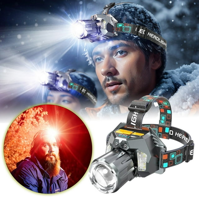 Hearth & Gear Compact Headlamp – High Performance LED Headlight With Multiple Settings Ideal For Camping DIY Projects And Emergency Kits – Lightweight & Versatile! Headlamp Miner Light for Head Hiking