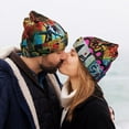 thumbnail image 5 of Kdxio Graffiti Lamp Urban Scene Winter Beanie for Men Women Beanie Knit Hat Cuffed Cap Beanie Knit Chunky Snow Cap, 5 of 6