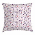 thumbnail image 1 of Geometric Circle Decor Throw Pillow Cushion Cover, Pastel Toned Feminine Circular Figure Spherical Dots Spread Artwork, Decorative Square Accent Pillow Case, 24 X 24 Inches, Pink Violet, by Ambesonne, 1 of 2